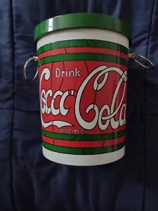 COCA COLA Vintage Ice Bucket, Made In Japan by Mann Made - Picture 1 of 6