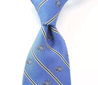 Corbata de seda para hombre con estampado azul, crema y negro Vineyard Vines 3 3/4" x 60 1/4" Foto 1 de 4