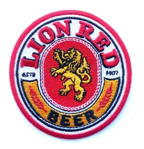 Lion Red Embroidered Patch - Foto 1 di 1