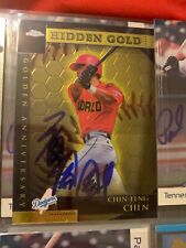 CHIN-FENG CHEN AUTOGRAPHED SIGNED 2001 TOPPS CHROME HIDDEN GOLD CARD DODGERS