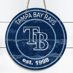 Tampa Bay Rays 10" Metal Indoor/Outdoor Round Sign (Vintage Look) - Picture 1 of 1