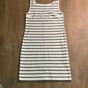Lou & grey stripe tank dress. Scoop back summer beach dress. Cotton fitted - Picture 1 of 9