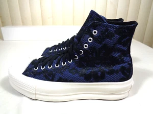Converse Chuck Taylor All Star Lift Hi Women's Sneakers Sz 7 Black Purple Shoes - Picture 1 of 22