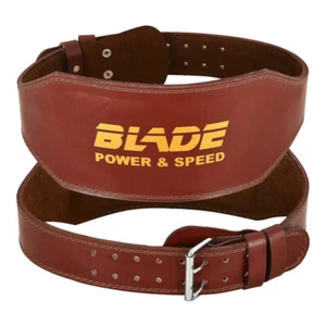 Weight lifting Belt Leather Women Men Gym Training 6" Back Support S M L XL XXL - Picture 1 of 8