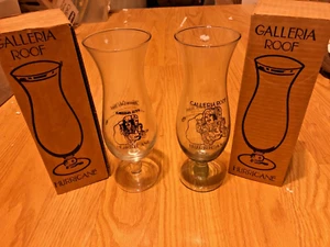 2 - VTG 1970's HOUSTON OAKS HOTEL Texas Hurricane Glassware Cups Galleria Roof - Picture 1 of 8