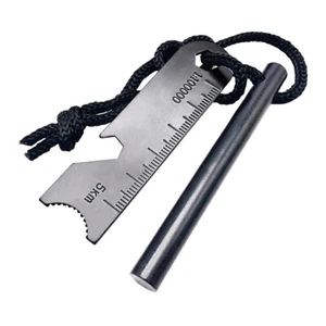 Ferrocerium Ferro Rod Fire Steel & Striker Fire Starter Bushcraft Black 80mm - Picture 1 of 7