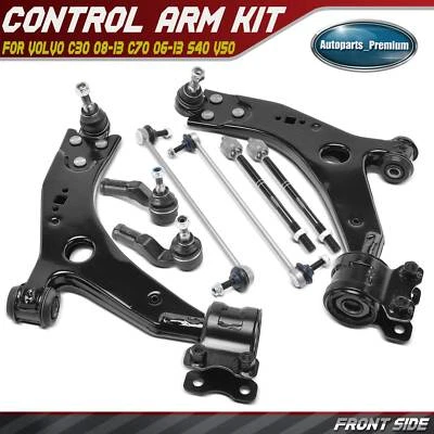 Barra estabilizadora de brazo de control delantero 8 piezas extremo de barra de acoplamiento para Volvo C30 C70 S40 V50 Foto 1 de 4