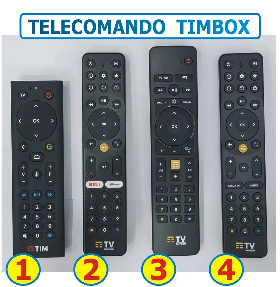TELECOMANDO ORIGINALE Decoder  Tim Vision Tim Box Sagemcom Digitale Terrestre - Immagine 1 di 4
