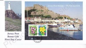 JERSEY POST FDC  STAMP SHEET 2010 BONUS GIFT FLOWERS HARD TO FIND