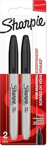 Sharpie Permanent Markers Fine Point for Bold Details Black Ink 2 Marker Pens UK - Picture 1 of 10