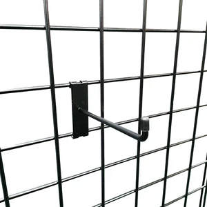 10x 6" Black Single Prong Hooks Grid Mesh Panel Display Retail Shop Accessories - Picture 1 of 1