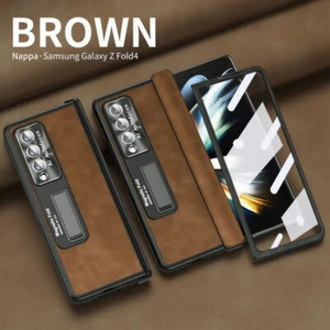 360 Hülle für Samsung Galaxy Z Fold4 Fold3 Leder Stoßfest Hart Magnetische Abdeckung - Bild 1 von 18