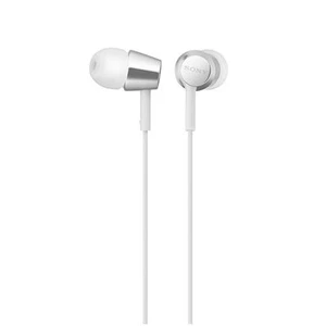 SONY MDR-EX155AP Closed Dynamic In-Ear Headphones In-line Remote Mic White NEW - Picture 1 of 1