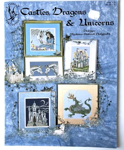 Pegasus Cross Stitch Patterns Castles Dragons & Unicorns by Stephanie Hedgepath - Picture 1 of 3