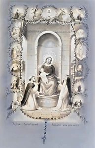 Queen of the Holy Rosary pray for us Original Illustration Religious Art - Picture 1 of 5