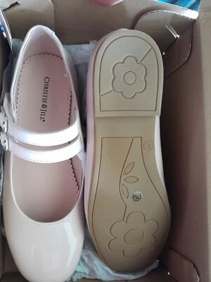 Zapatos Mary Jane Christie & Jill Niñas CJ/Tulipán Blanco Imitación Charol Talla 4M Foto 1 de 3