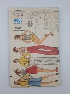 Vogue Sewing Pattern 8326 Women's Jacket Pants Top Size 14 Vint 70s Cut Complete - Picture 1 of 3
