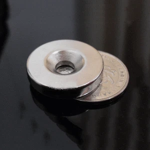10x Strong Round Ring Magnets 25mm x 5mm Hole 5mm Disc Rare Earth Neodymium N50 - Picture 1 of 4