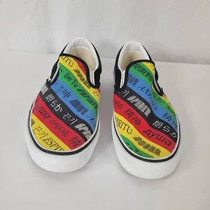 VANS Spirit 2020 Olympics International Script Bright Slip-Ons Size 10.5 - Picture 1 of 7