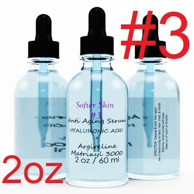 #3 2 OZ Argireline Matrixyl 3000 Peptide cream for face Hyaluronic Acid Serum - Image 1 of 2