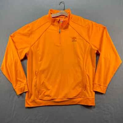 Cutter and Buck 1/4 Zip Pullover Mens XL Orange Avalon Golf Course Logo Pockets - Image 1 of 4