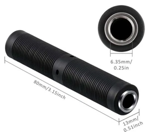 Acoplador TRS/TS de 1/4 de pulgada de hembra a hembra 6,35 mm conector adaptador estéreo unión Reino Unido - Imagen 1 de 7