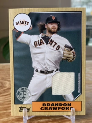 BRANDON CRAWFORD 2022 Topps Series 2 1987 Topps Jersey Relic #87BR-BC GIANTS - Image 1 of 2