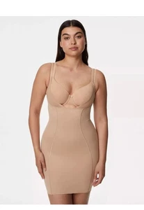 Abito donna Marks & Spencer Firm Control Shapewear slip taglia 14 dimagrante nudo - Foto 1 di 9