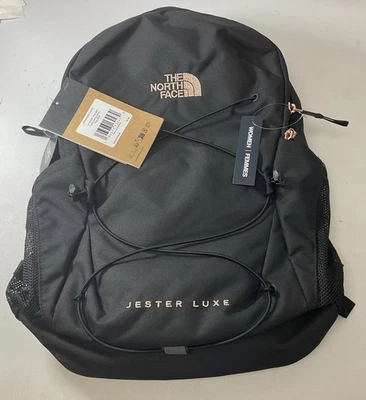 THE NORTH FACE Women's Jester Luxe Laptop Backpack TNF Black Metallic -Brand New - Image 1 of 4