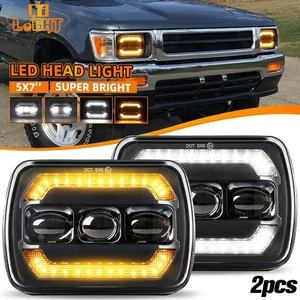 2PCS Newest 5X7" 7X6'' LED Headlights Hi/Lo Beam Lamp For Toyota Pickup 83-1994 - Picture 1 of 9