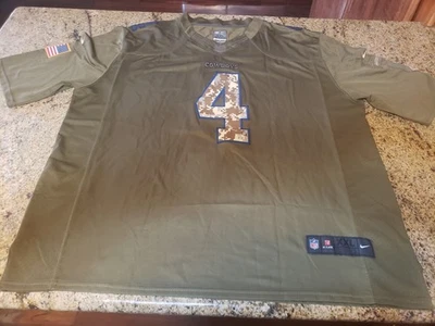 Camiseta deportiva Dallas Cowboys Nike Salute to Service #4 Dak Prescott - verde camuflaje XXL Foto 1 de 4