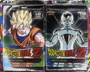(1) DRAGON BALL Z DBZ PANINI: Heroes & Villains Sealed Booster Pack Art Set - Picture 1 of 2