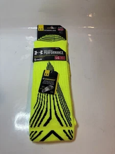 UNDER ARMOUR Performance Crew Socken rutschfeste Sohle neongelb L 9-12 1/2 - Bild 1 von 6