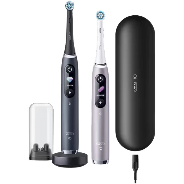 Oral-B iO Series 9 - Elektrische Zahnbürste - 2 Handstücke schwarz / rose NEU - Bild 1 von 1