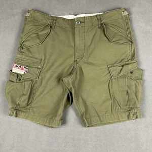 Pantalones Cortos Denim & Supply Ralph Lauren Para Hombres 36 Verde Militar Carga Paracaidista Bandera - Imagen 1 de 11