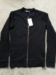Mens NEW Black Cotton Zip Up With Pockets. RRP £35. Size XS - Picture 1 of 6