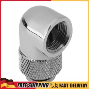 1pc silberfarben G1/4 360 Grad drehbaren Typ 90 Grad Rotary FittingTube Gewindea - Photo 1/4