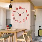 Easy Use Decorative Clock DIY 3D Wall Sticker Mirror Stickers Clock Arts Decal