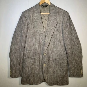 Vintage FIORAVANTI Mens Charcoal Gray TWEED Wool Sport Coat Blazer Jacket 42R - Picture 1 of 14