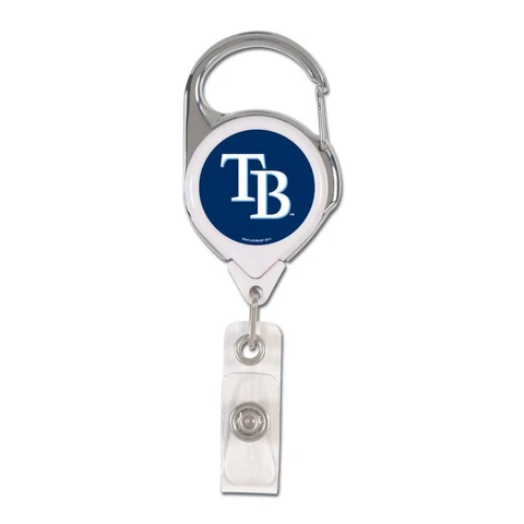Tampa Bay Rays Retractable Metal Badge Holder [NEW] MLB Key Chain ID Ring Cover