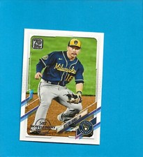2021 Topps 582 Montgomery Club Foil Stamp #521 Keston Hiura Milwaukee Brewers