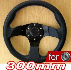 Volante Deportivo 300mm para Renault 5 GT Clio Megane 9 11 R5 Turbo Laguna - Imagen 1 de 1