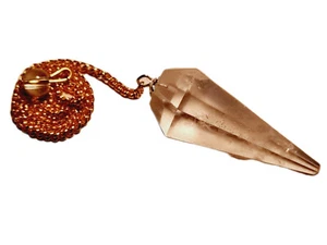 Bergkristall Pendel mit goldfarbener Kette - Bild 1 von 2