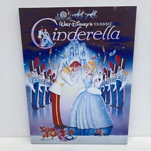 CINDERELLA Disney Ball Midnight Scene 16 inch Pyramid Canvas Print Framed - Picture 1 of 12