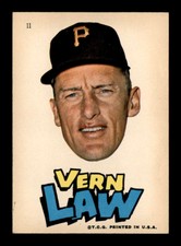 1967 Topps Pirates Stickers #11 Vern Law   EX X2951066