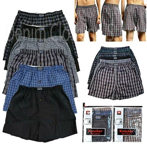 3 6 12 Pack Lot Men's Premium Boxer Underwear Plaid Shorts Briefs Trunk Cotton - Picture 1 of 5