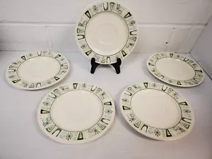 5 Taylor, smith, & Taylor Cathay 6.75" Dessert PLATE~ Atomic Starburst - Picture 1 of 12