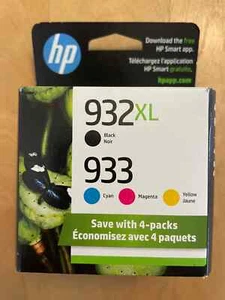 Genuine HP 932 XL Black & 933 Color Ink Cartridges Exp: 12/2025-2026 - Afbeelding 1 van 2
