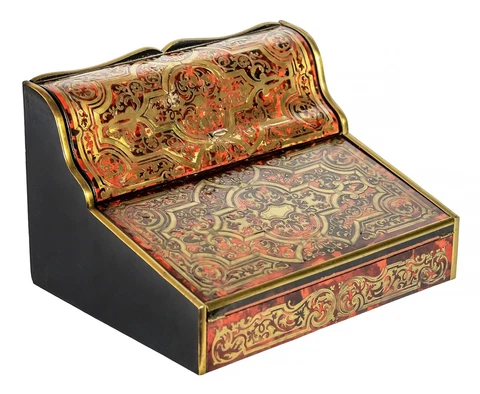 Antique french Boulle Napoleon III writing desk / table / box Cover