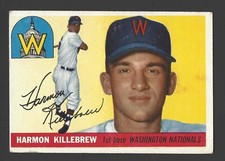 1955 Topps #124 HARMON KILLEBREW Raw - Washington Nationals - RC Rookie Card